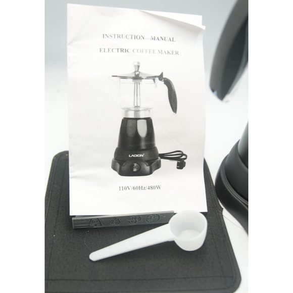 LaOion Electric Espresso Moka Coffee Maker | 6-Cup Aluminum Boiler with Safety V - Picture 7 of 8